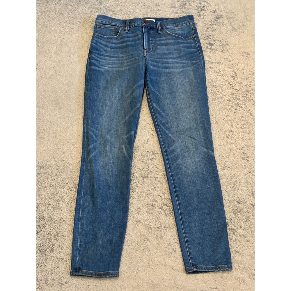 Madewell Jeans Womens 29 9 Inch High-Rise Skinny Medium Wash Blue Denim Stretch